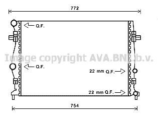 AVA QUALITY COOLING Радиатор, охлаждение двигателя VW2343